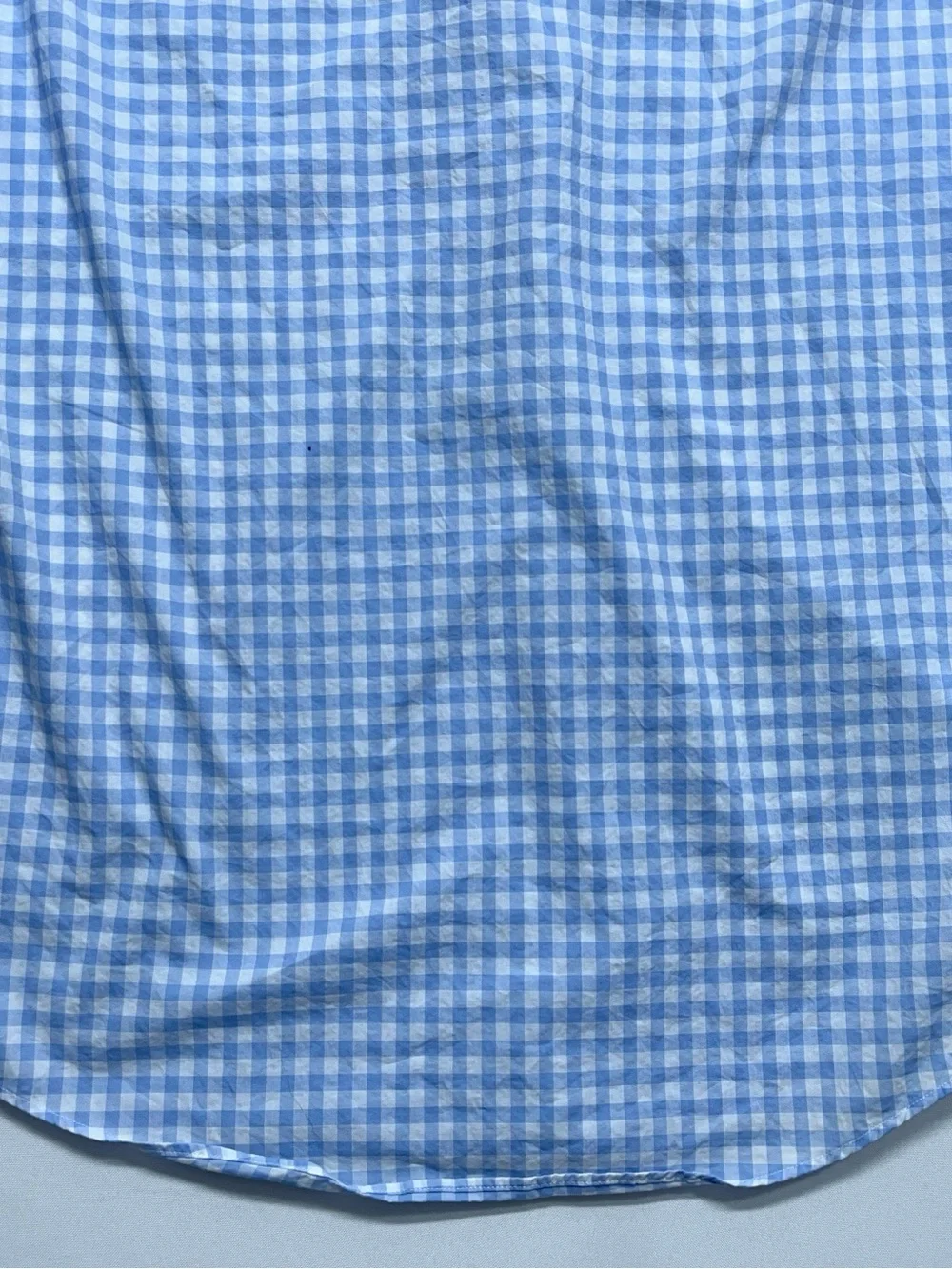 Ann Mashburn Popover Shirt Womens Small Blue Long Sleeve Gingham Poplin - Picture 13 of 16